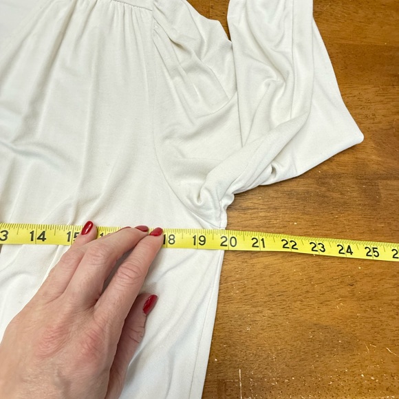 Lauren Ralph Lauren Jersey Ivory Wrap Blouse L - Picture 7 of 7